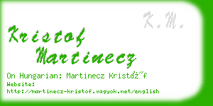 kristof martinecz business card